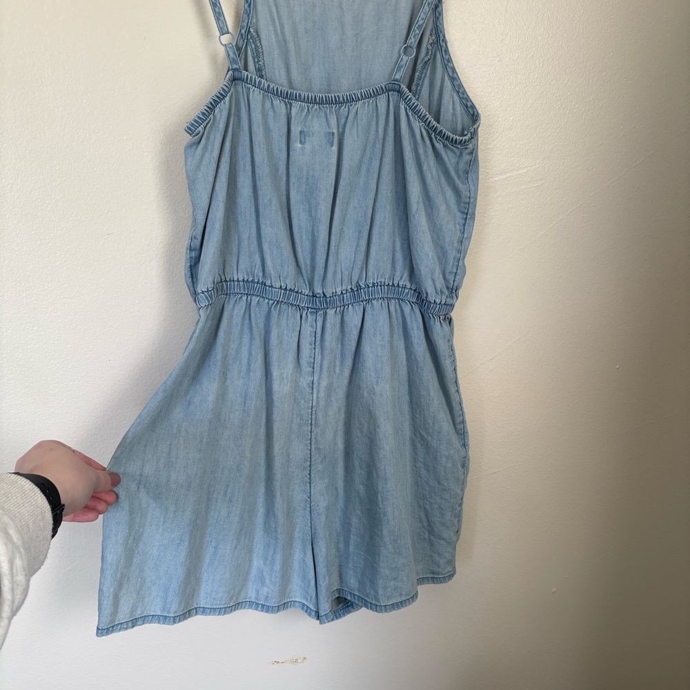 Mossimo | Denim Embroidered Romper | Size Small - Picture 6 of 8